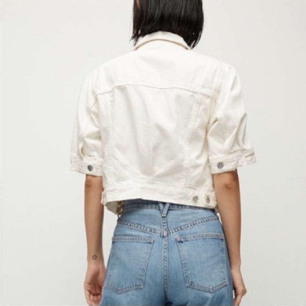Veronica Beard Raina Short Sleeve Denim Jacket - Picture 3 of 14